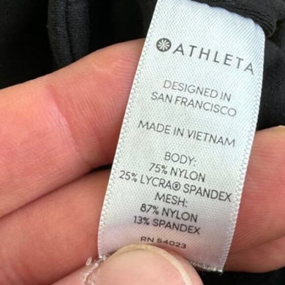 Athleta Side Stripe Salutation 7/8 Legging, Mesh Accent, Black/White, SMALL - Picture 3 of 7